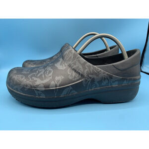 CROCS DUAL COMFORT NERIA PRO II Black Slip-On Nurse Shoes Clogs Women's Size 9